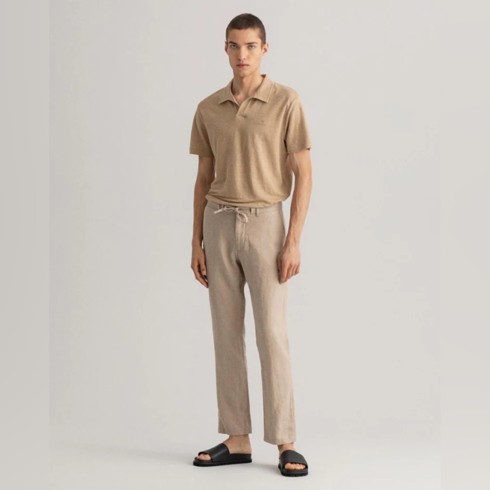 NWT Gant Relaxed Linen DS Pant in Dry Sand.